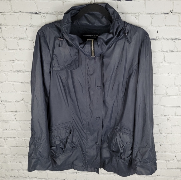 BIANCA NYGARD WEEKEND | zip mesh lined high neck windbreaker light jacket - Picture 2 of 6